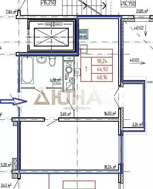 1-комнатная квартира: Кострома, улица Димитрова, 21 (48.16 м) - Фото 0