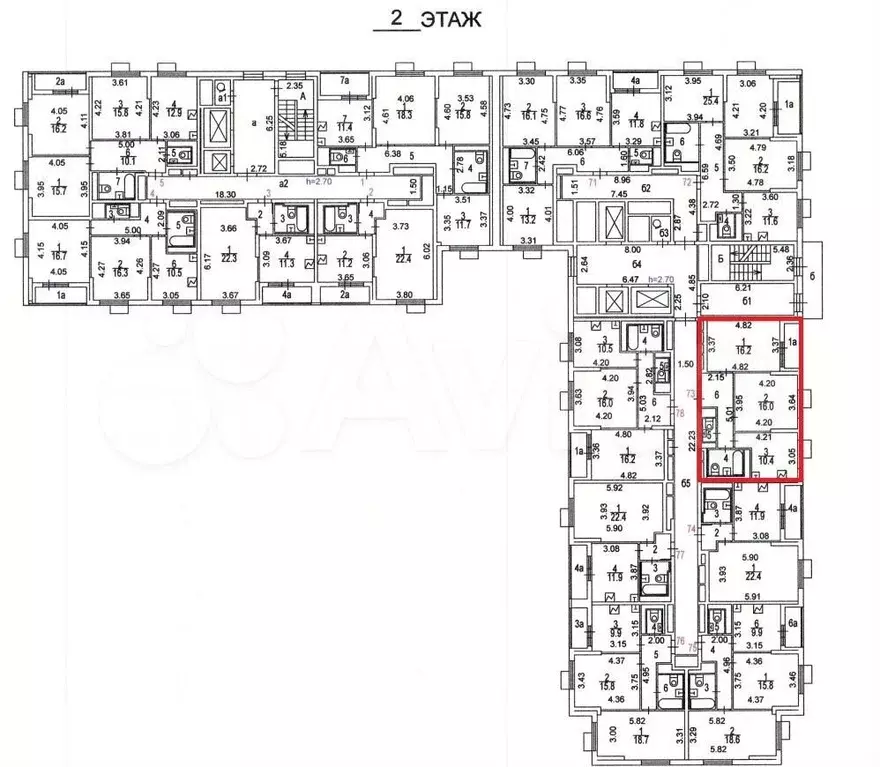 Аукцион: 1-к. квартира, 55,8 м, 2/23 эт. - Фото 1