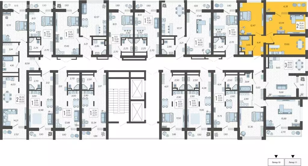 2-комнатная квартира: Сочи, жилой комплекс Кислород, 11 (48.52 м) - Фото 1