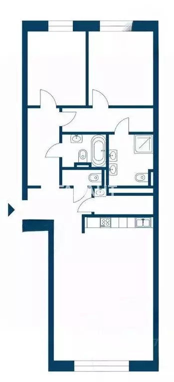 3-к кв. Москва Мосфильмовская ул., 1к1 (111.0 м) - Фото 1