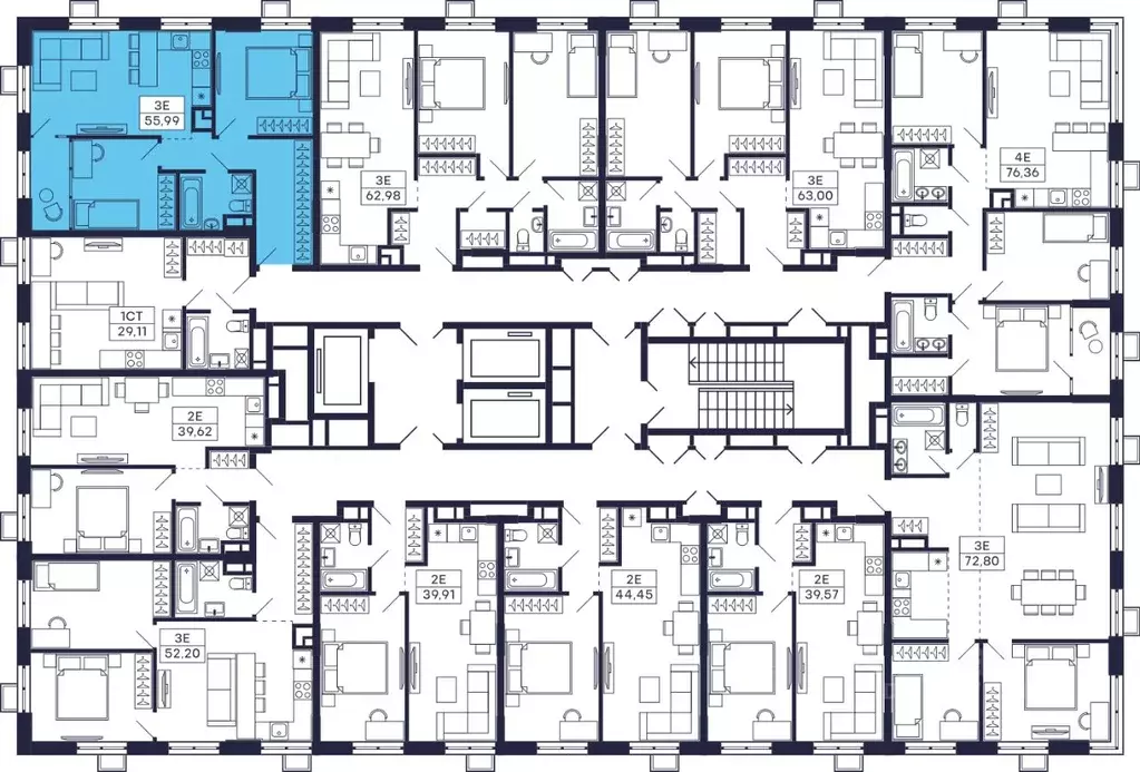 2-к кв. Московская область, Красногорск Павшино мкр, Тетрис жилой ... - Фото 2