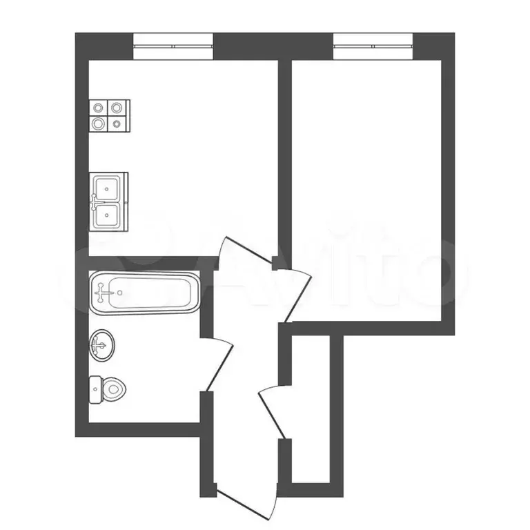 1-к. квартира, 29,1 м, 4/9 эт. - Фото 0