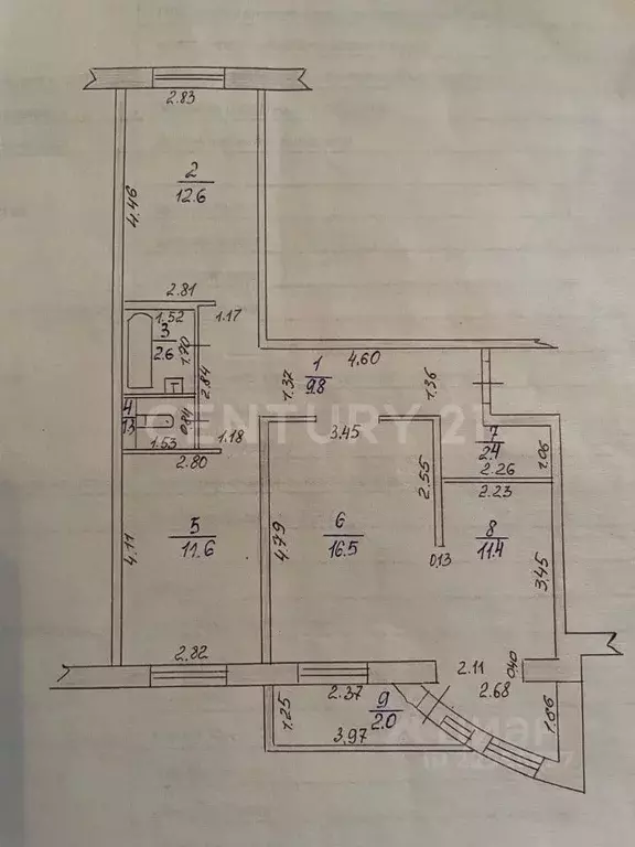 3-к кв. Калужская область, Обнинск просп. Ленина, 154 (70.2 м) - Фото 2