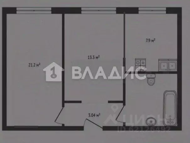 2-к кв. Санкт-Петербург наб. Черной речки, 4 (54.9 м) - Фото 2