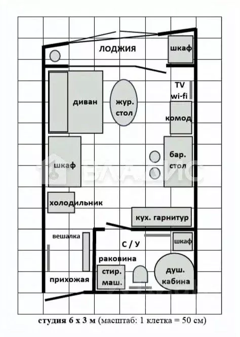 Студия Москва Сумской проезд, 27 (18.5 м) - Фото 2