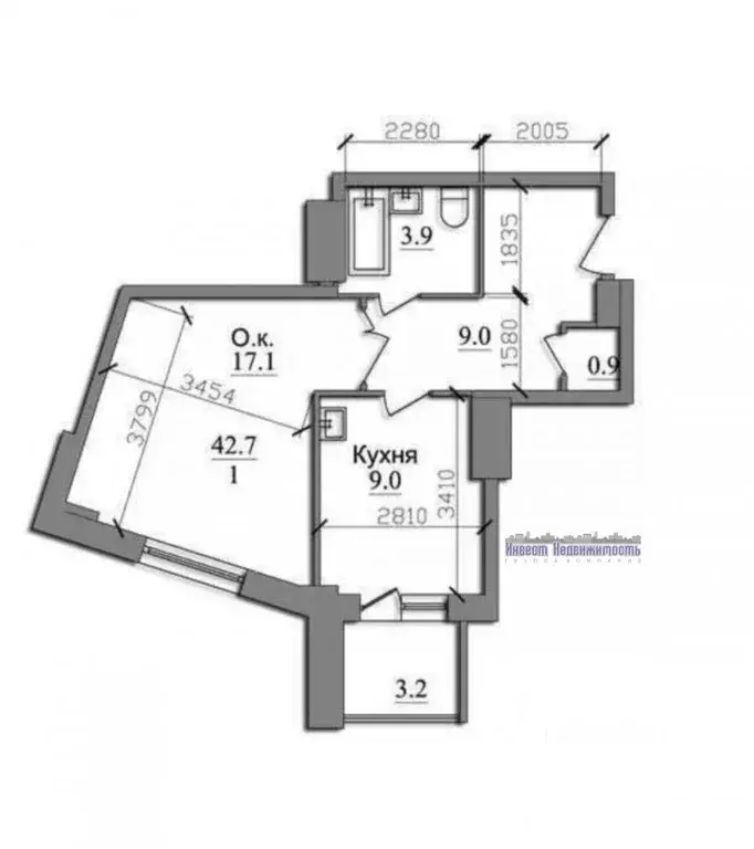 1-к кв. Алтайский край, Барнаул ул. Антона Петрова, 254 (39.8 м) - Фото 2