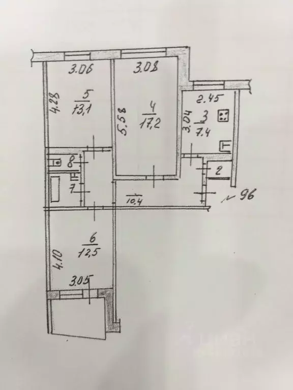 3-к кв. Орловская область, Орел ул. 3-я Курская, 53 (65.5 м) - Фото 1