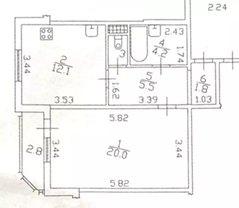 1-к кв. Санкт-Петербург ул. Маршала Захарова, 18к2 (44.8 м) - Фото 1