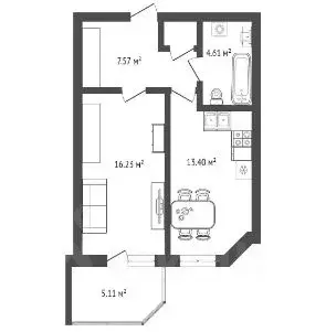 2-к кв. Новосибирская область, Новосибирск ул. Дуси Ковальчук, 238 ... - Фото 2