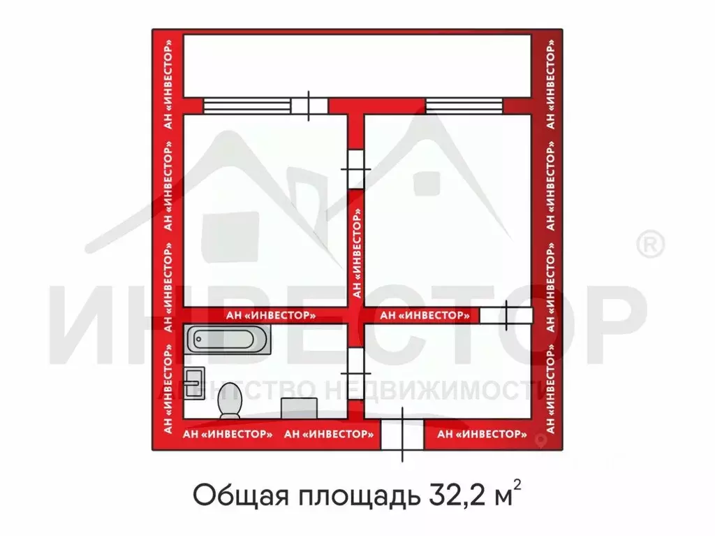 1-к кв. Челябинская область, Челябинск ул. Мира, 63 (32.2 м) - Фото 2
