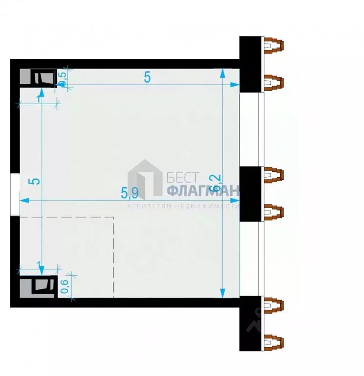 Помещение свободного назначения в Москва Выборгская ул., 18 (36 м) - Фото 2