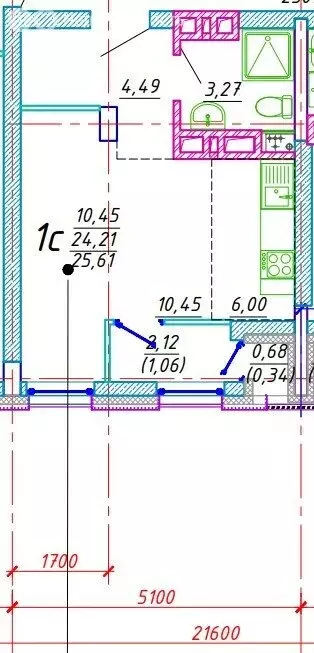 Квартира-студия: Челябинск, улица Елькина, 91 (25.6 м) - Фото 0