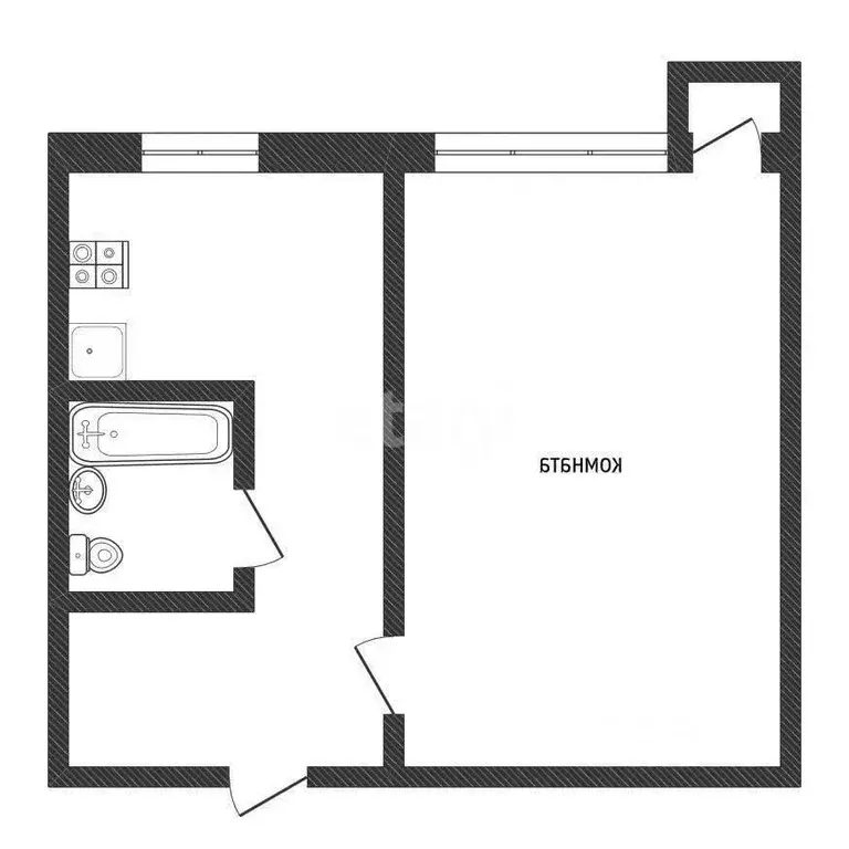 1-к кв. Ленинградская область, Кириши ул. Энергетиков, 19 (29.2 м) - Фото 2