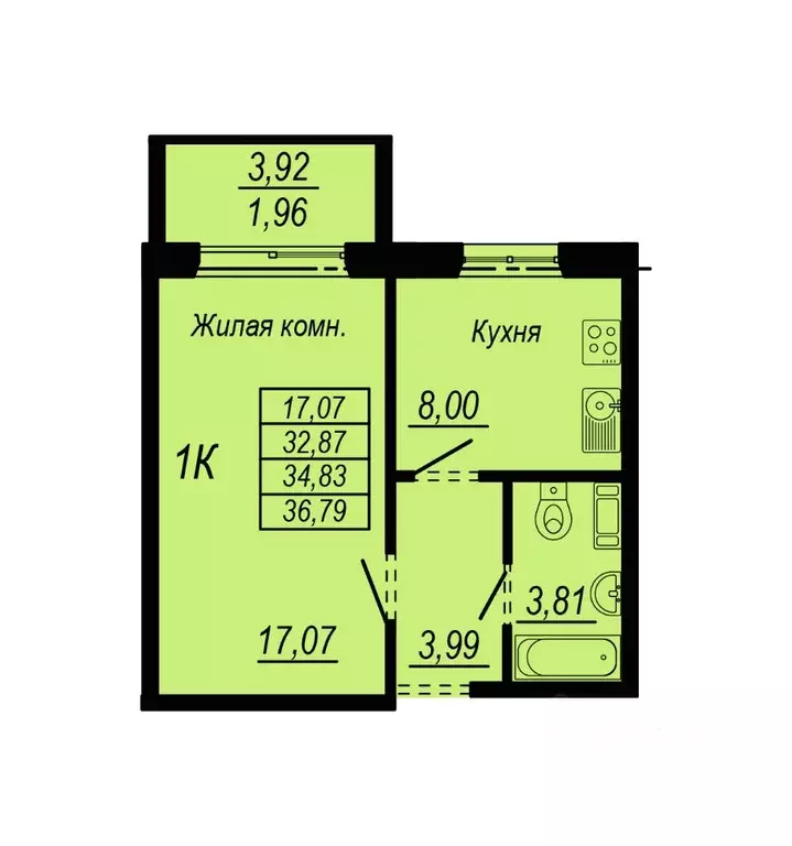 1-к кв. Хабаровский край, Комсомольск-на-Амуре Интернациональный ... - Фото 0