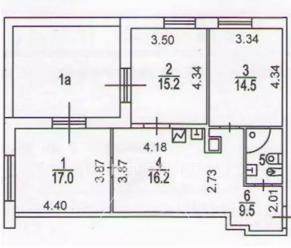 3-к кв. Москва Минская ул., 1ГК1 (100.0 м) - Фото 1