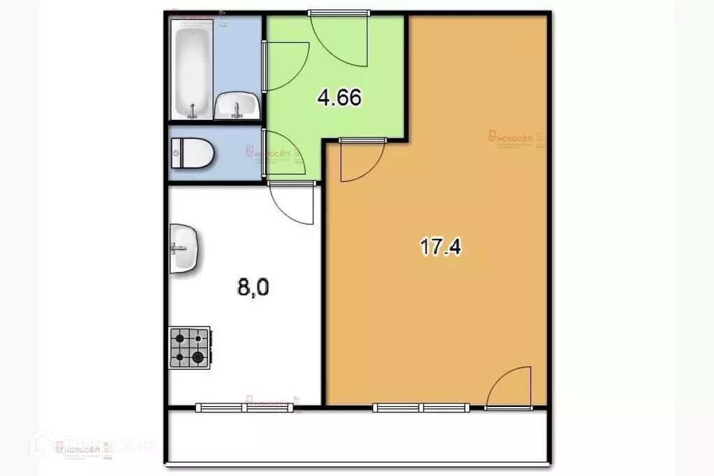 Продаётся 1-к квартира, 33 м - Фото 1