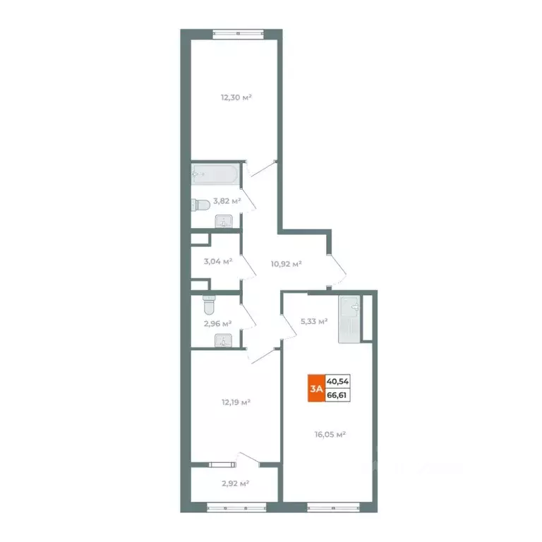 3-к кв. Иркутская область, Иркутск ул. Березовая Роща, 13Б (69.87 м) - Фото 0