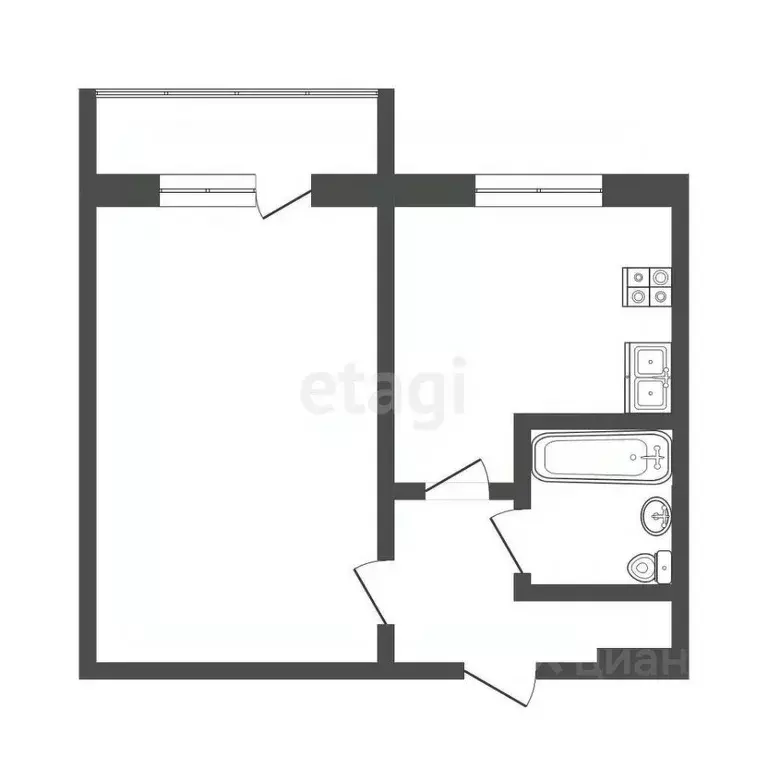 1-к кв. Мордовия, Саранск Лямбирское ш., 23 (37.1 м) - Фото 1