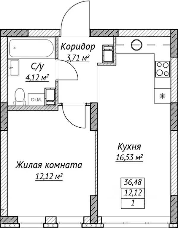 1-к кв. Нижегородская область, Нижний Новгород Сахарный Дол жилой ... - Фото 0
