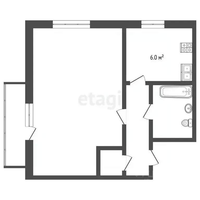 1-к кв. Хабаровский край, Ванино рп ул. 5-я Линия, 3 (31.0 м) - Фото 2