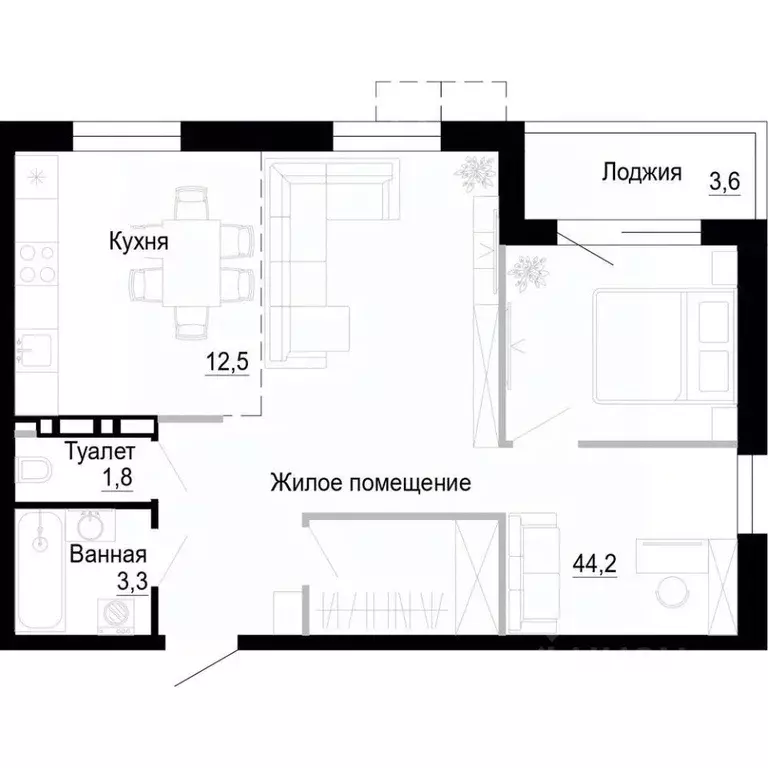 1-к кв. Приморский край, Владивосток ул. Бринера (61.7 м) - Фото 1