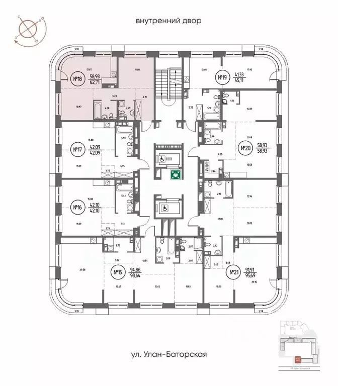 2-к кв. Иркутская область, Иркутск Макс жилой комплекс (62.71 м) - Фото 2