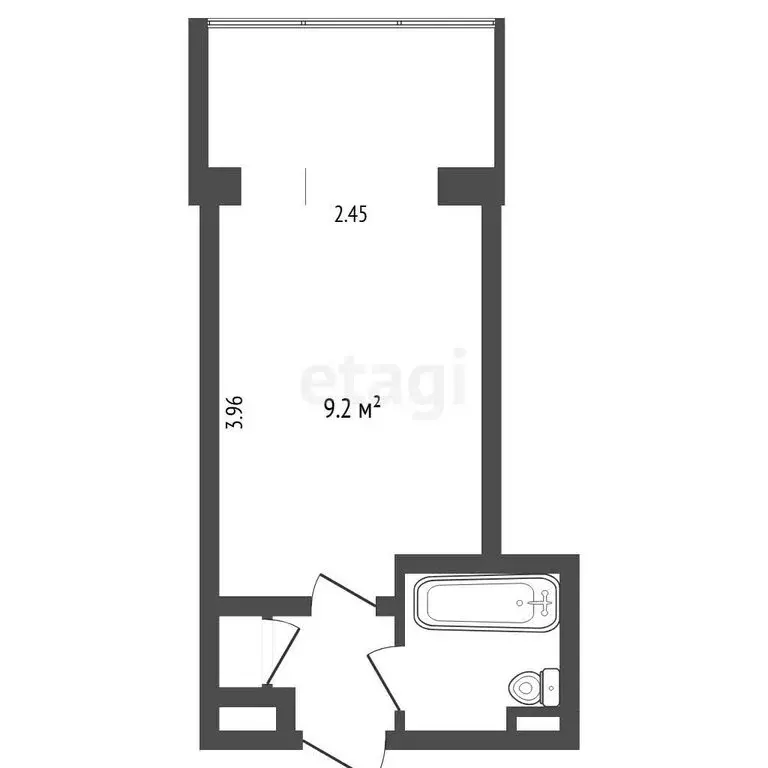 Квартира-студия: Тюмень, улица Судостроителей, 38 (12.7 м) - Фото 1