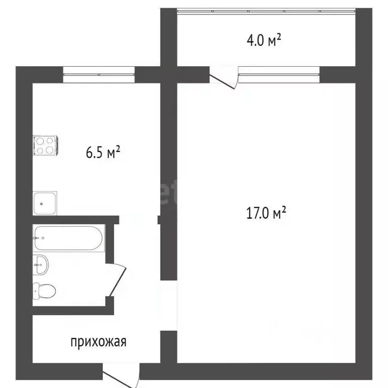1-к кв. Севастополь ул. Хрусталева, 69 (33.6 м) - Фото 2
