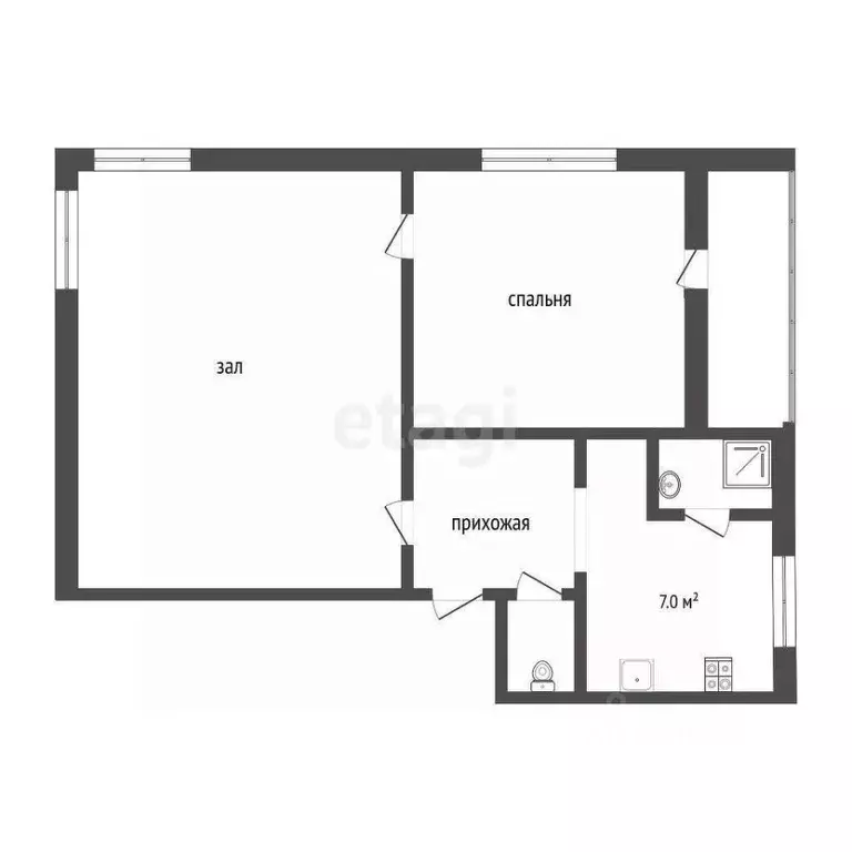 2-к кв. Ростовская область, Таганрог Инструментальная ул., 31 (40.2 м) - Фото 1