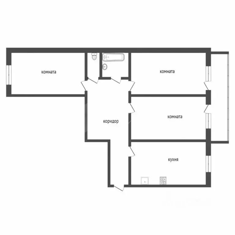 3-к кв. Тюменская область, Тюмень ул. Монтажников, 13 (58.0 м) - Фото 1