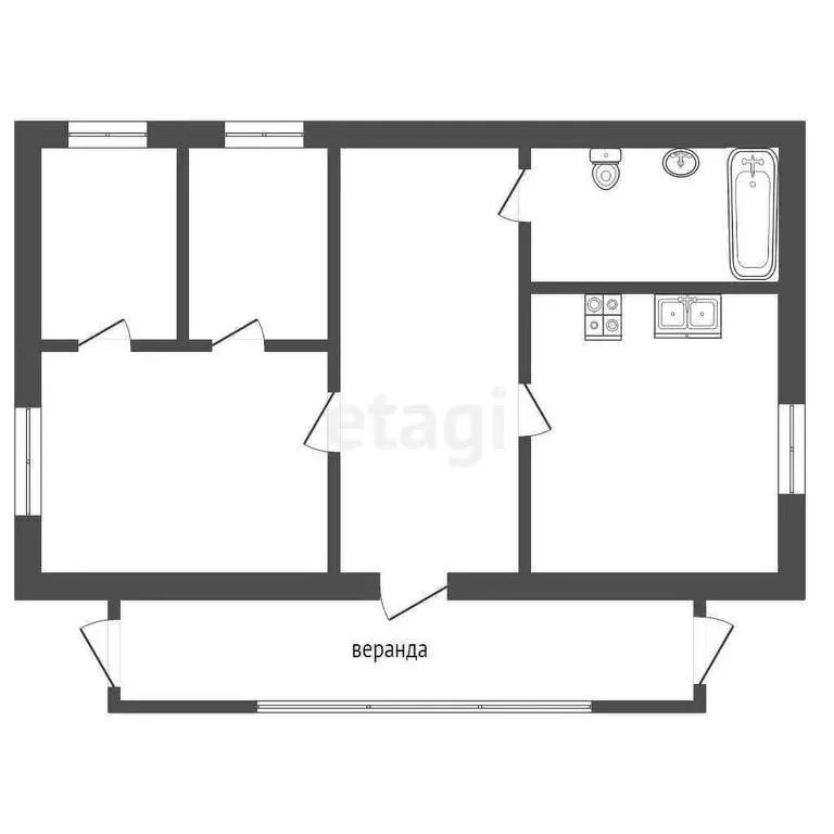 Дом в Троицк, улица имени Ф.Ф. Сыромолотова (110 м) - Фото 2