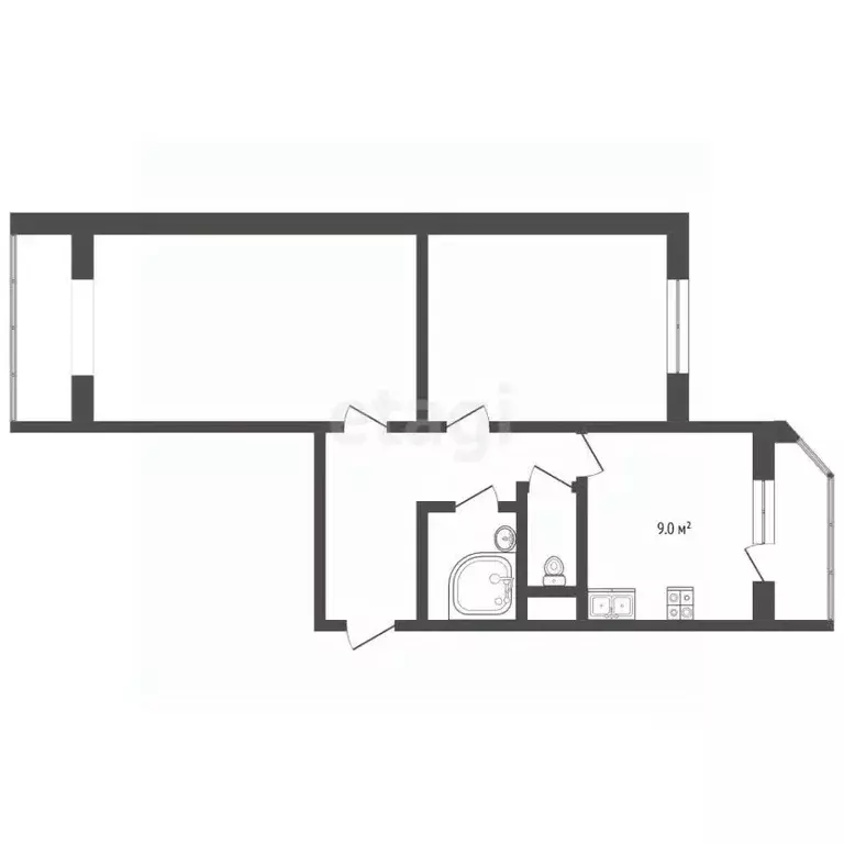 2-к кв. Московская область, Химки Молодежная ул., 70 (60.0 м) - Фото 2