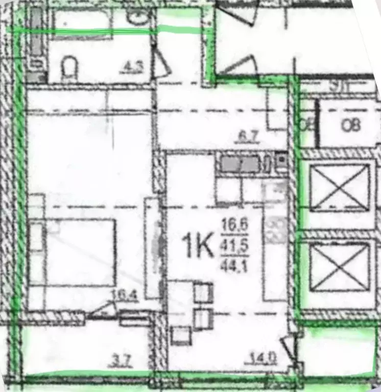 1-к кв. Свердловская область, Екатеринбург ул. 8 Марта, 202/3 (44.1 м) - Фото 0