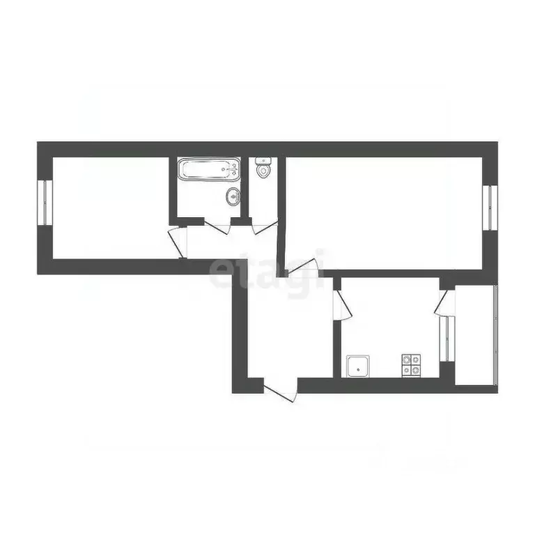 2-к кв. Тюменская область, Тюмень ул. Энергетиков, 53 (53.5 м) - Фото 2