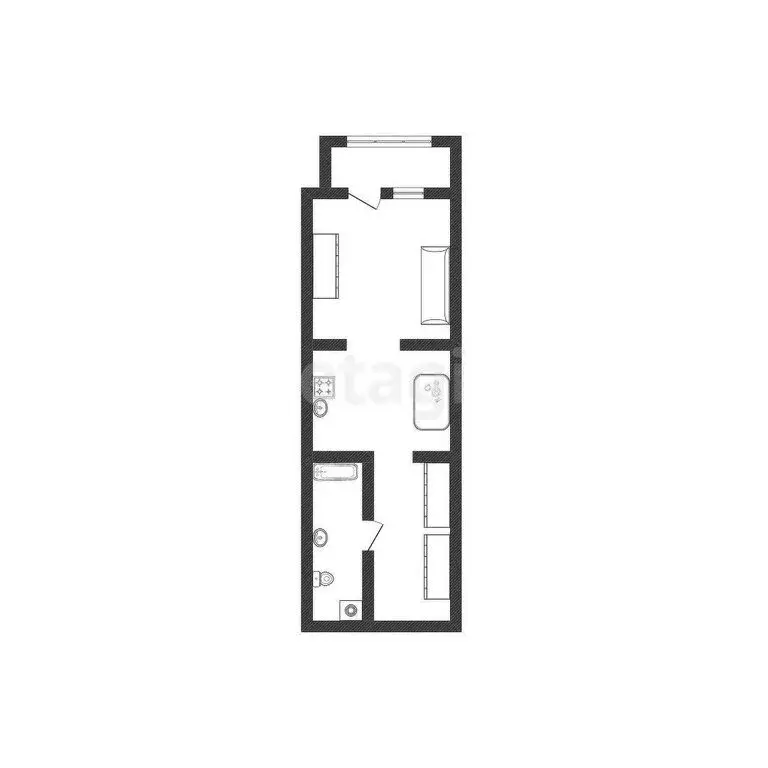 Квартира-студия: Тула, улица Генерала Маргелова, 5В (28 м) - Фото 0