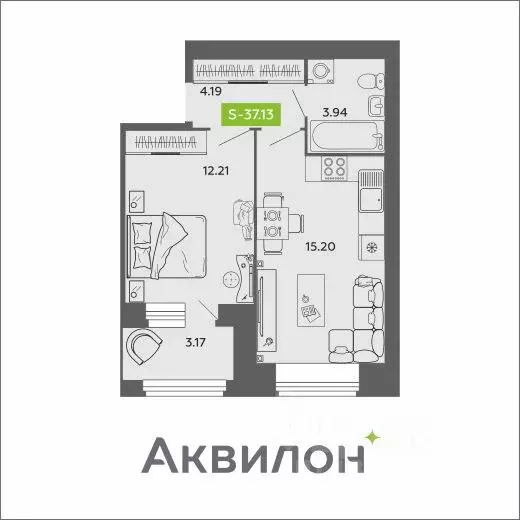 1-к кв. Архангельская область, Архангельск Аквилон Роса жилой комплекс ... - Фото 0