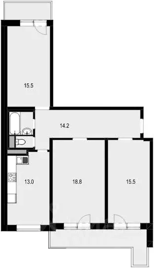 3-к кв. Москва ул. Твардовского, 4К1 (80.8 м) - Фото 1