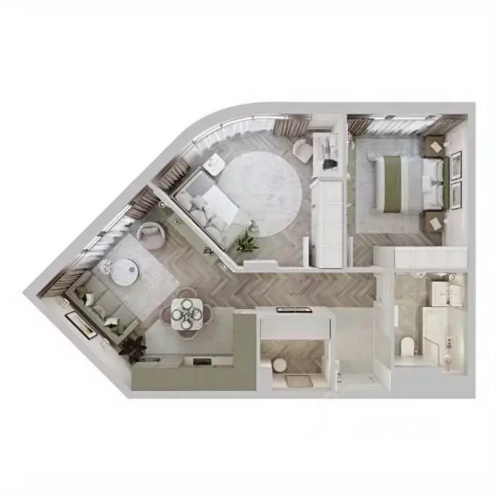 2-к кв. Омская область, Омск Кемеровская ул. (61.29 м) - Фото 1