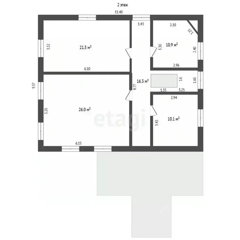 Дом в Башкортостан, Стерлитамакский район, Отрадовский сельсовет, с. ... - Фото 2