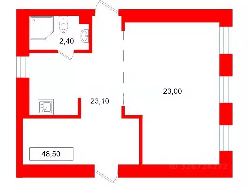 Помещение свободного назначения в Санкт-Петербург ул. Опочинина, 17В ... - Фото 2