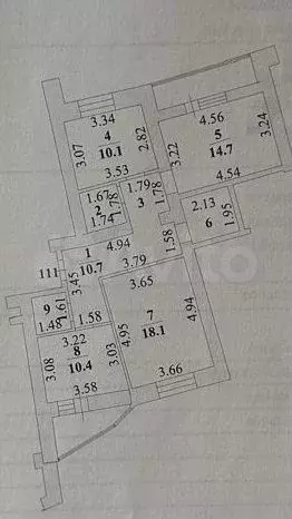3-к. квартира, 76,8 м, 10/12 эт. - Фото 0