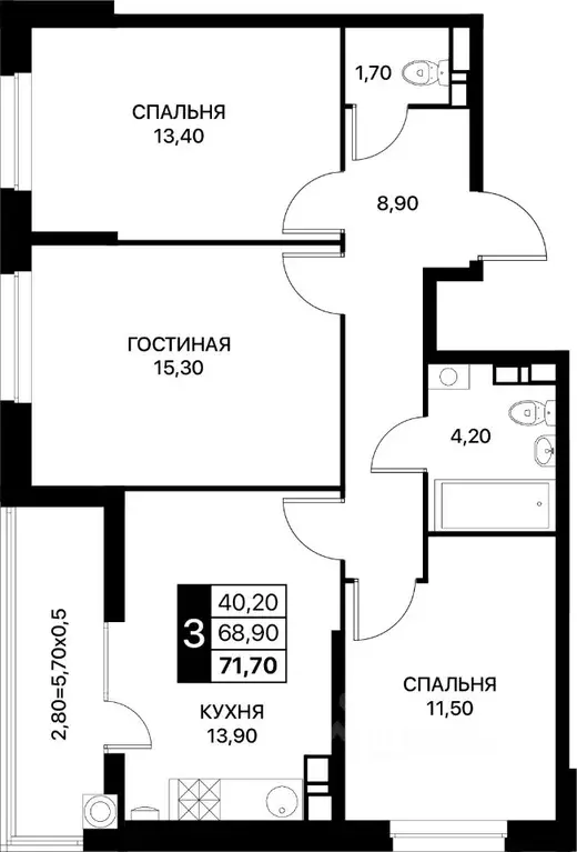 3-к кв. Ростовская область, Ростов-на-Дону ул. Берберовская, 19с2 ... - Фото 0