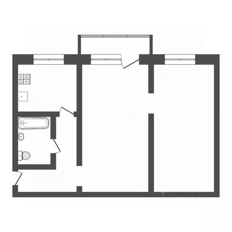 2-к кв. Тульская область, Тула Курковая ул., 24 (42.7 м) - Фото 1