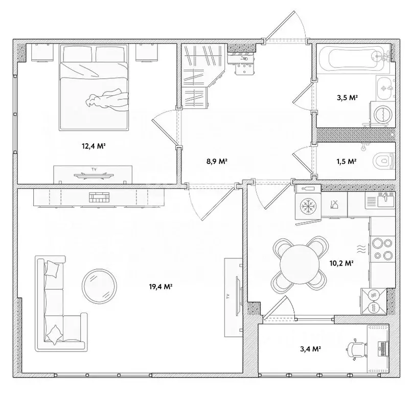 1-к кв. Орловская область, Орел Раздольная ул., 29 (59.3 м) - Фото 2