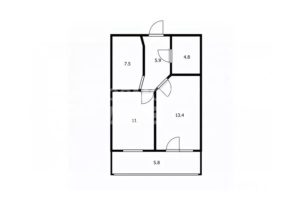 2-к кв. Кировская область, Киров ул. Сутырина, 5 (42.6 м) - Фото 1