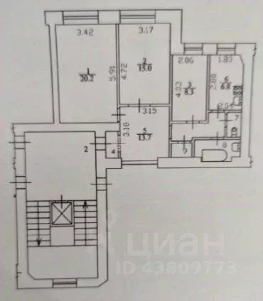 3-к кв. Санкт-Петербург Московский просп., 179 (71.0 м) - Фото 2