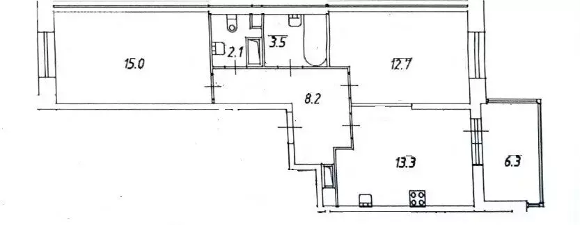 2-комнатная квартира: Кудрово, Солнечная улица, 4 (54.8 м) - Фото 1