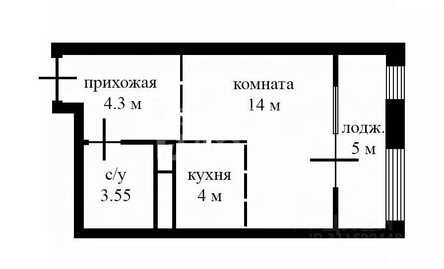 Студия Московская область, Котельники  (31.0 м) - Фото 0