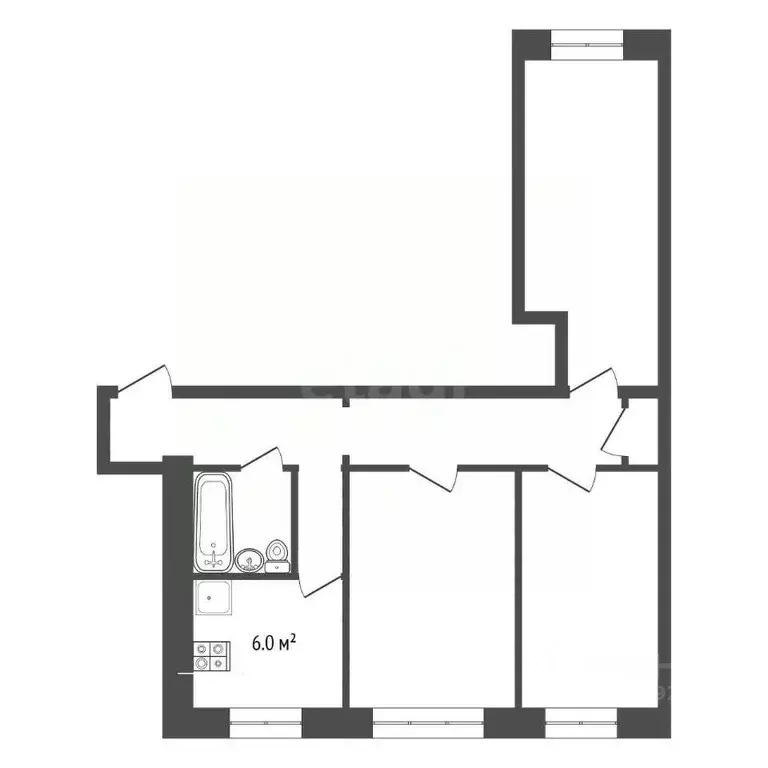 3-к кв. Ярославская область, Рыбинск ул. Академика Губкина, 11 (55.4 ... - Фото 2