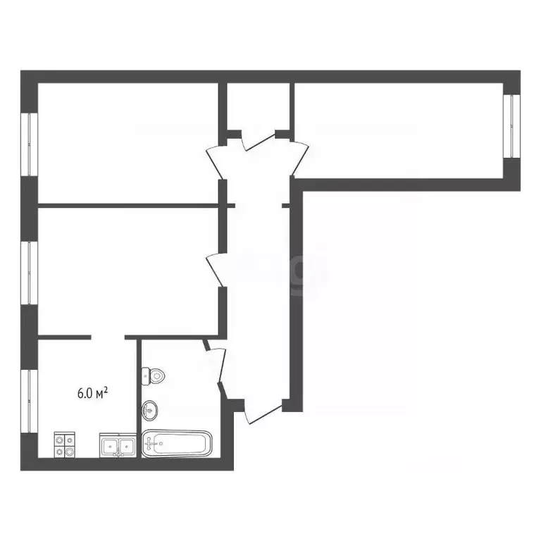 3-к кв. Москва ул. Лавочкина, 16К1 (60.0 м) - Фото 1